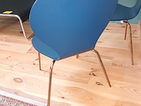 Lot 56 - blauwe keukenstoel. 2 stuks - afbeelding 3 van  3