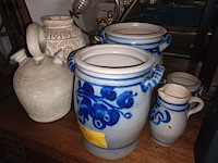 Lot 56 - boterpotten, kruik en vaas. 6 stuks - afbeelding 4 van  4