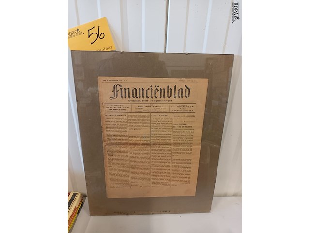 Lot 56 - financiën blad zaterdag 31 januari 1914 - afbeelding 1 van  5