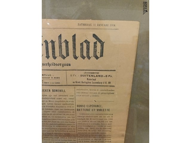 Lot 56 - financiën blad zaterdag 31 januari 1914 - afbeelding 3 van  5