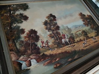 Lot 56 - olieverfschilderij jachttafereel j. rems 120*92 - afbeelding 5 van  5