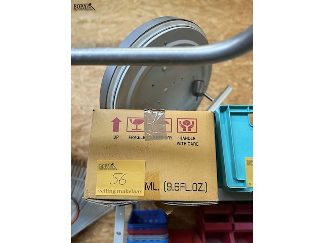 Lot 56 - plafondlamp - buitenlicht - 3 inoxen spothouders - afbeelding 1 van  3