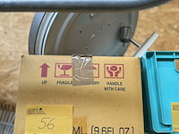 Lot 56 - plafondlamp - buitenlicht - 3 inoxen spothouders - afbeelding 1 van  3