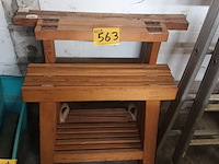Lot 563 - houten schragen. 7 stuks - afbeelding 1 van  3