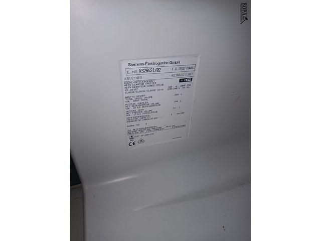 Lot 57 - koel/vries combinatie siemens - afbeelding 5 van  5