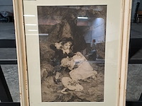 Lot 57 - lithografie naar schilderij van frederick morgan - idyllisch - afbeelding 1 van  1