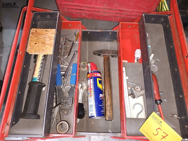 Lot 57 - metalen materiaalkoffer facom - afbeelding 4 van  4