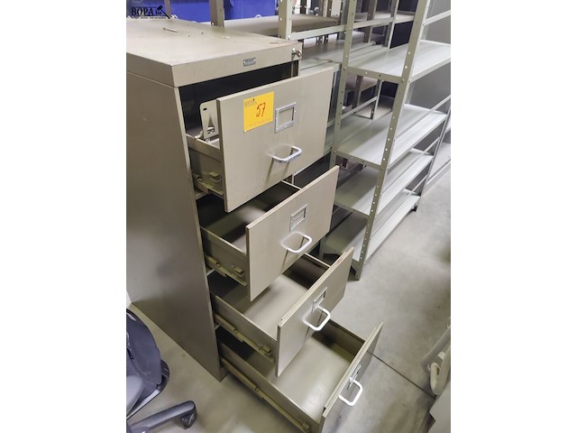 Lot 57 - mewaf metalen ladenkast - afbeelding 3 van  3