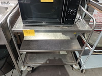 Lot 57 - rvs serveerwagen - afbeelding 1 van  3