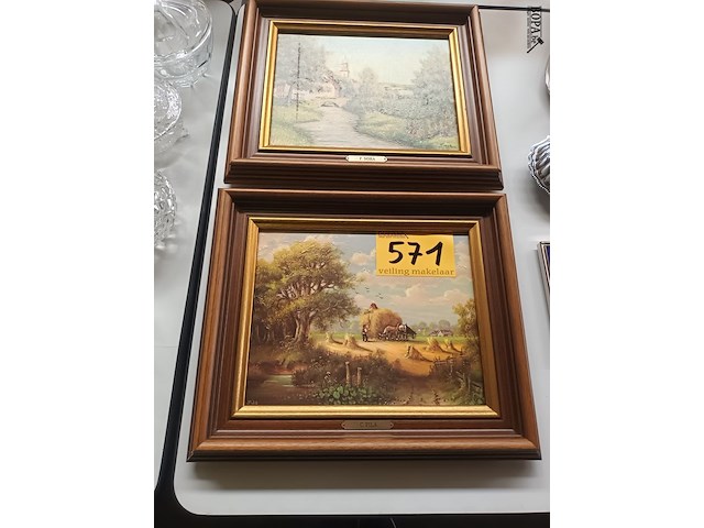 Lot 571 - kader landschap. 2 stuks - afbeelding 1 van  3