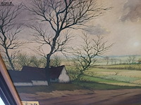 Lot 579 - schilderij landschap a. de man - afbeelding 3 van  5