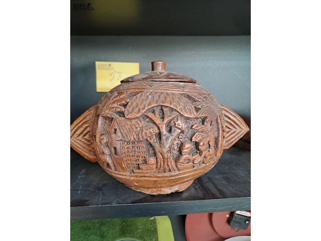 Lot 58 - handgesneden afrikaanse beeltenis - afbeelding 3 van  6
