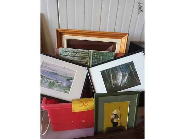 Lot 58 - kaders en doeken. 11 stuks - afbeelding 1 van  7