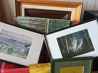 Lot 58 - kaders en doeken. 11 stuks - afbeelding 1 van  7
