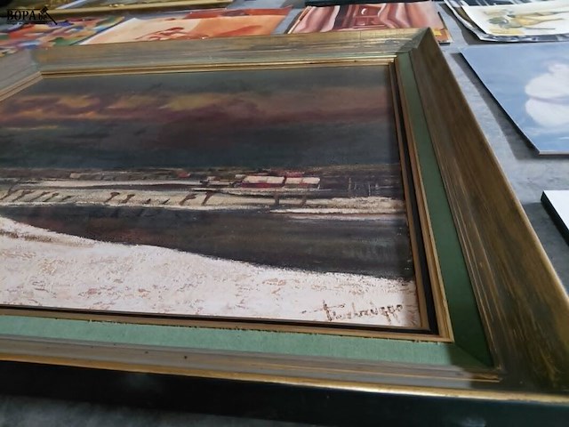 Lot 58 - olieverfschilderij 'winterlandschap' verbrugge - 134*120 - afbeelding 3 van  4