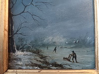 Lot 58 - schilderij sneeuwlandschap - afbeelding 2 van  6