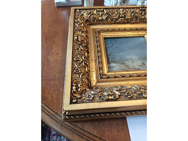 Lot 58 - schilderij sneeuwlandschap - afbeelding 3 van  6