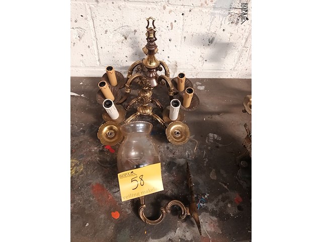 Lot 58 - wandverlichting. 5 stuks - afbeelding 1 van  4