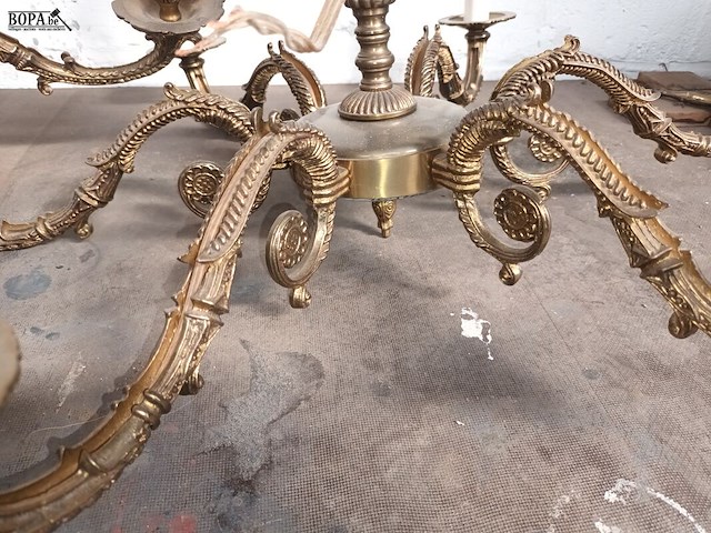 Lot 59 - koperen luster. 2 stuks - afbeelding 3 van  4