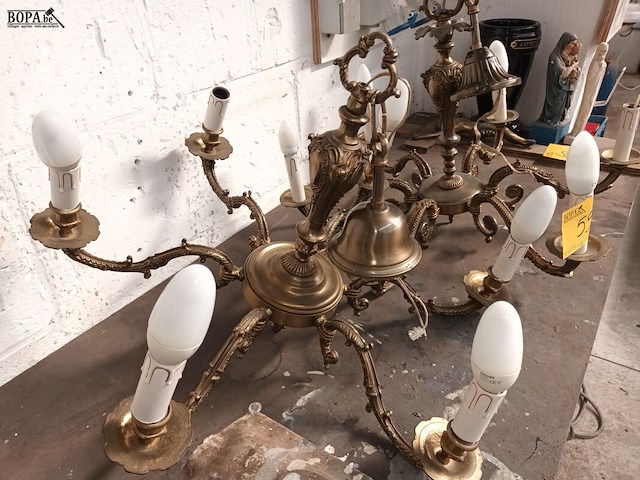 Lot 59 - koperen luster. 2 stuks - afbeelding 4 van  4