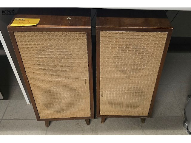 Lot 59 - koppel vintage luidsprekers - afbeelding 1 van  2