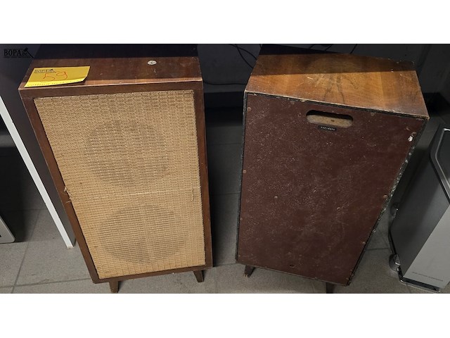 Lot 59 - koppel vintage luidsprekers - afbeelding 2 van  2