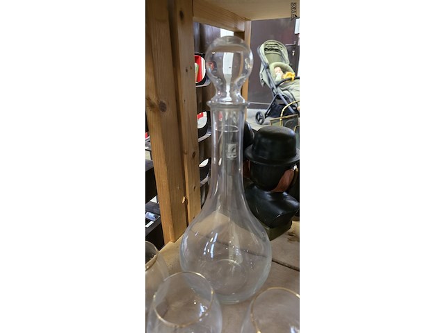 Lot 59 - napoleon en likeur glazen en karaf - afbeelding 4 van  4