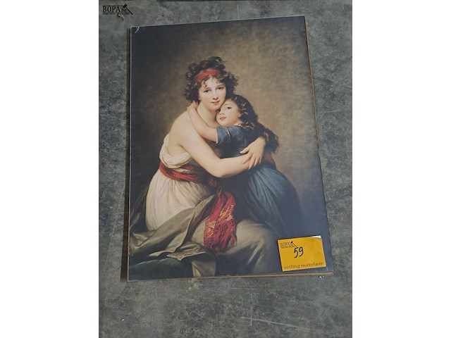 Lot 59 - reproductie 'zelfportret met dochter julie' van elisabeth vi - afbeelding 1 van  1