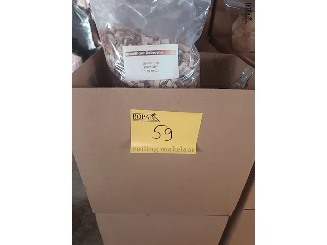 Lot 59 - rookhout snippers hickory 1 kg. 16 stuks - afbeelding 3 van  3