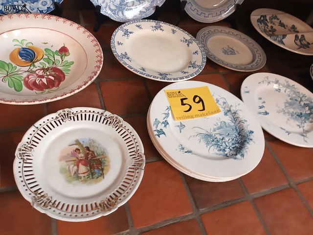 Lot 59 - sierborden. 19 stuks - afbeelding 5 van  7