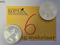 Lot 6 - canada silver maple leaf 2022 – 2 x 5 dollars - afbeelding 1 van  3