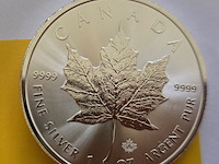 Lot 6 - canada silver maple leaf 2022 – 2 x 5 dollars - afbeelding 3 van  3