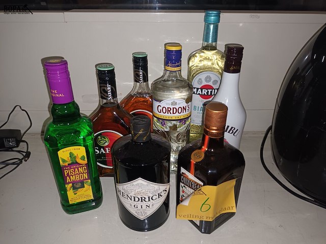 Lot 6 - flessen alcoholische drank. 8 stuks - afbeelding 1 van  4