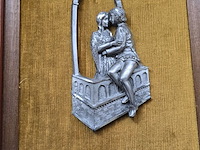 Lot 6 - ingelijste kaders gemaakt uit tin 2 stuks - afbeelding 3 van  3