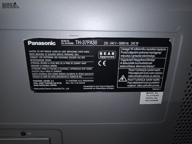 Lot 6 - panasonic plasma tv - afbeelding 3 van  4
