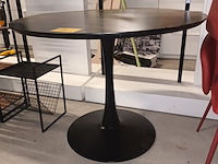 Lot 6 - ronde zwarte eettafel - afbeelding 2 van  4