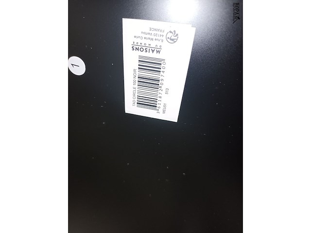 Lot 6 - ronde zwarte eettafel - afbeelding 3 van  4