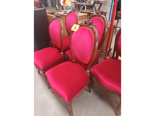 Lot 6 - set antieke stoelen. 5 stuks - afbeelding 2 van  4