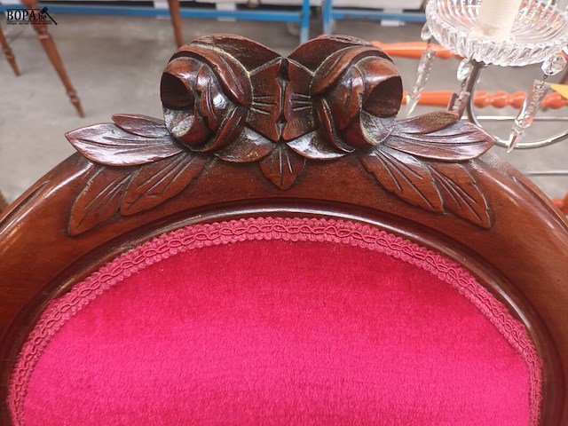 Lot 6 - set antieke stoelen. 5 stuks - afbeelding 3 van  4