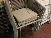 Lot 6 - stoel geweven touw beige. 6 stuks