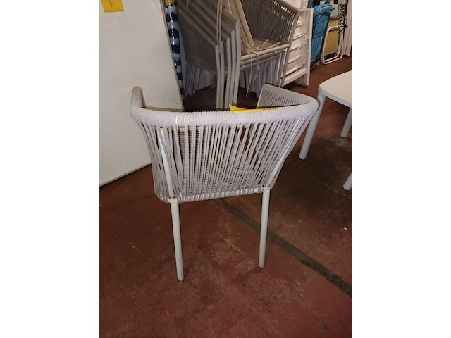 Lot 6 - stoel geweven touw beige. 6 stuks - afbeelding 4 van  4