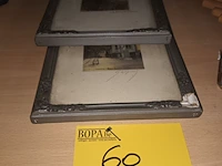 Lot 60 - etsen in kader. 2 stuks