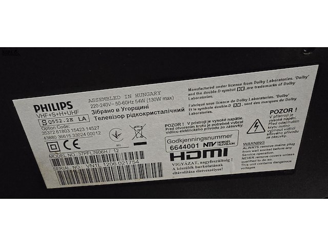 Lot 60 - tv phillips met afstandsbediening 40 inch - afbeelding 4 van  6