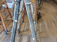 Lot 61 - aluminium uitschuifbare vouwladder - afbeelding 2 van  4