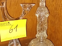 Lot 61 - kandelaar in glas. 2 stuks - afbeelding 1 van  3