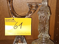 Lot 61 - kandelaar in glas. 2 stuks - afbeelding 2 van  3