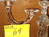 Lot 61 - kandelaar in glas. 2 stuks - afbeelding 3 van  3