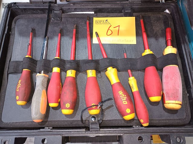 Lot 61 - materiaalkoffer wiha met inhoud - afbeelding 2 van  4