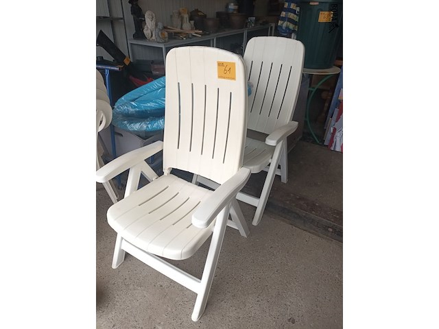 Lot 61 - verstelbare tuinstoelen. 2 stuks - afbeelding 2 van  6