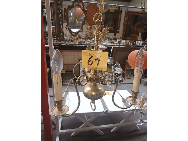 Lot 61 - vlaamse luster in koper - afbeelding 1 van  3